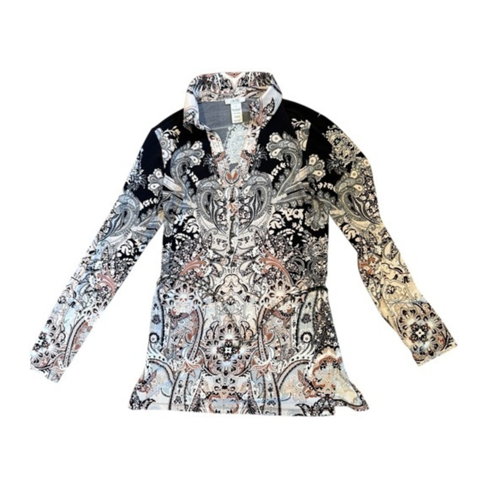 Y2K Cache Belt Chain Link with Paisley Blouse Top